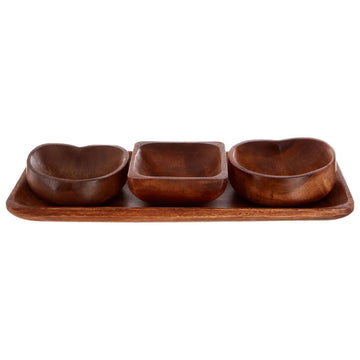 Mora 3Pc Wooden Serving Dish Set