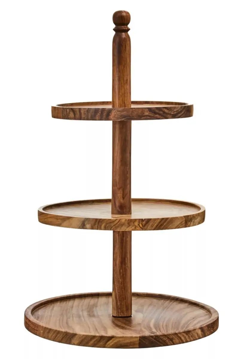 Mora Sheesham Wood 3 Tier Cake Stand