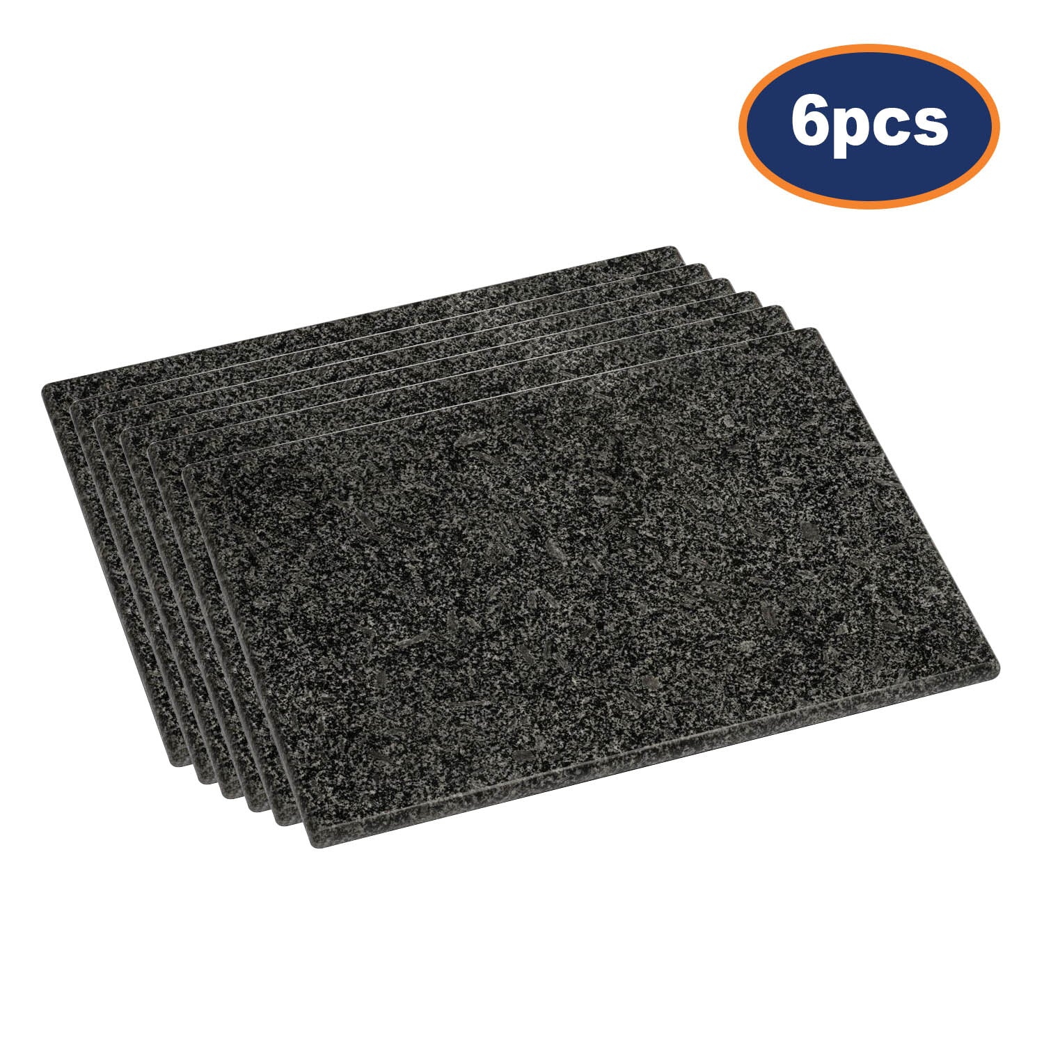6pcs Black Speckled Granite Cutting  Board