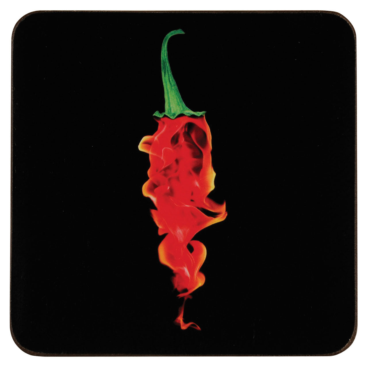 Set of 4 Flaming Chilli Coasters
