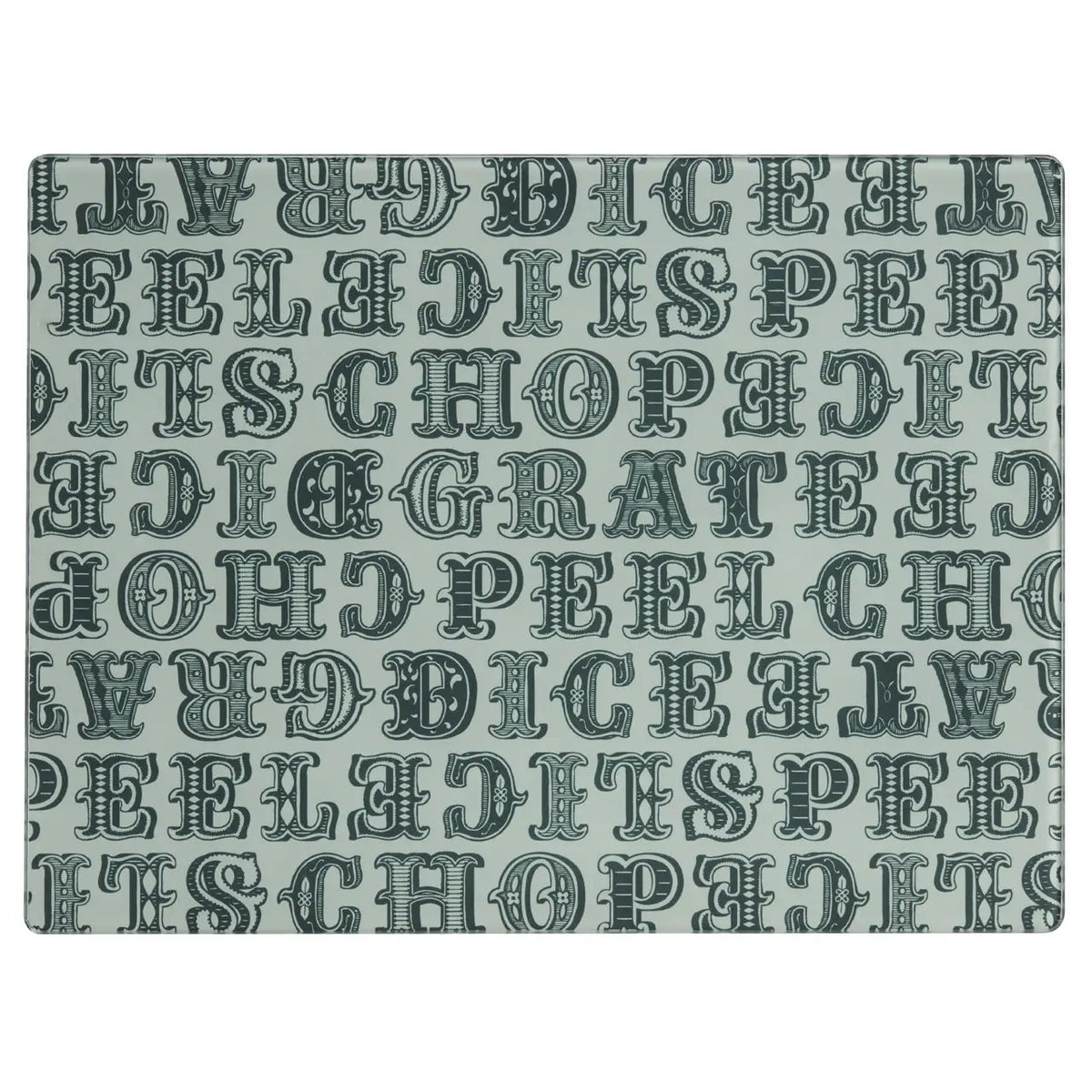 Tempered Glass Carnival Green Chopping Board
