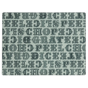 Tempered Glass Carnival Green Chopping Board