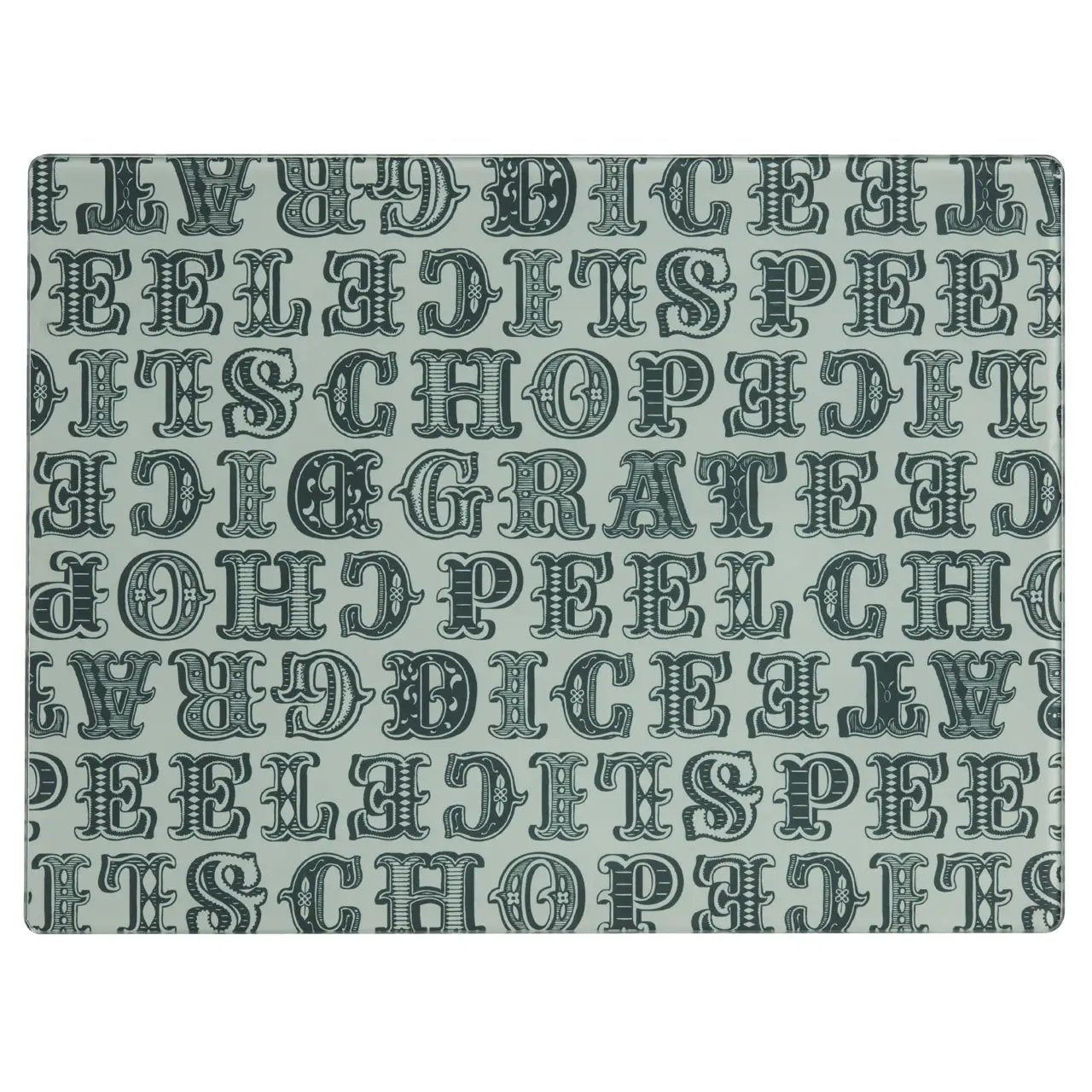 Tempered Glass Carnival Green Chopping Board