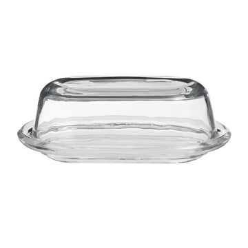 Classic Clear Glass Butter Dish