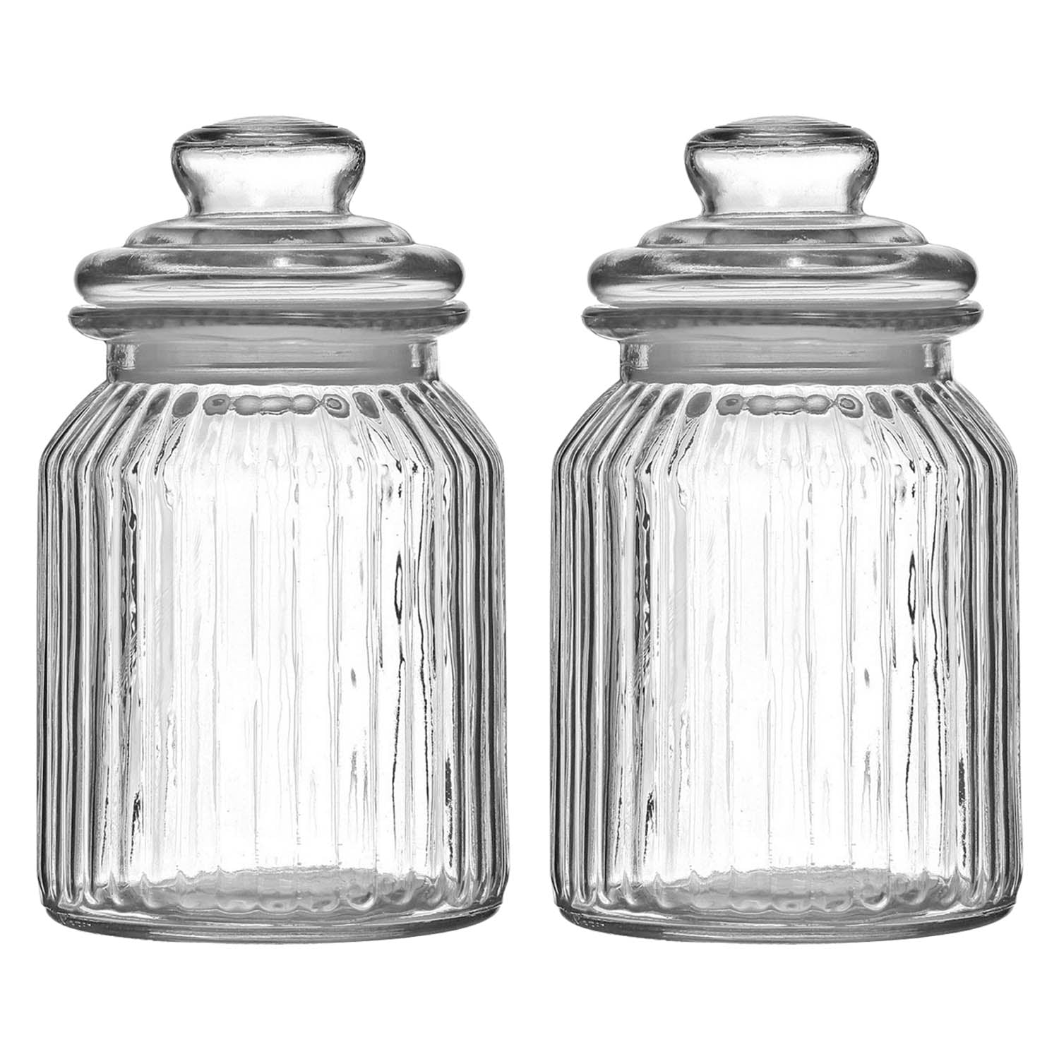 2pcs 990ml Glass Storage Jar