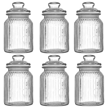 6pcs 990ml Glass Storage Jar