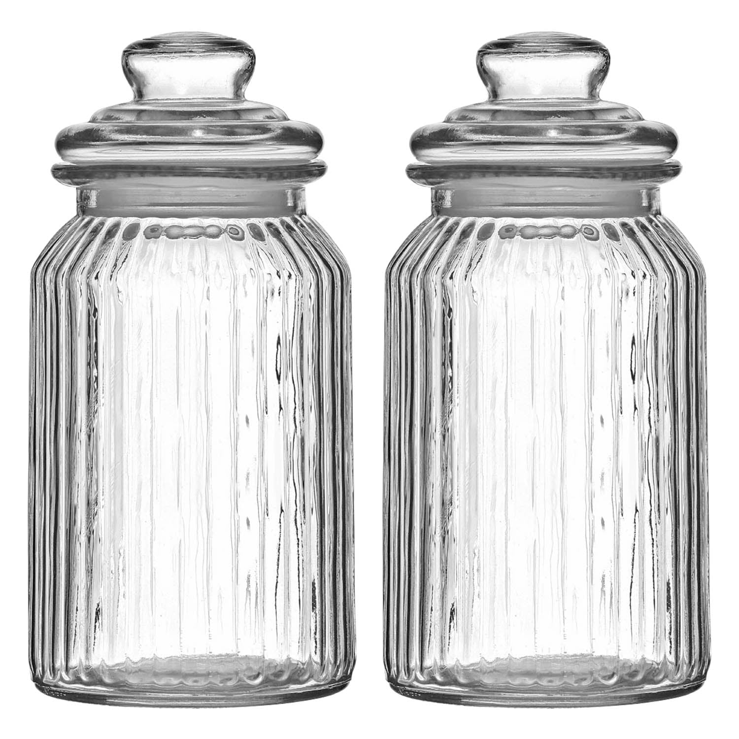 2pcs 1.3L Glass Storage Jar