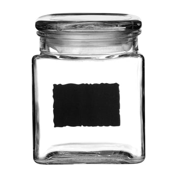 Set Of 3 800ml Glass Storage Jars Airtight Lid