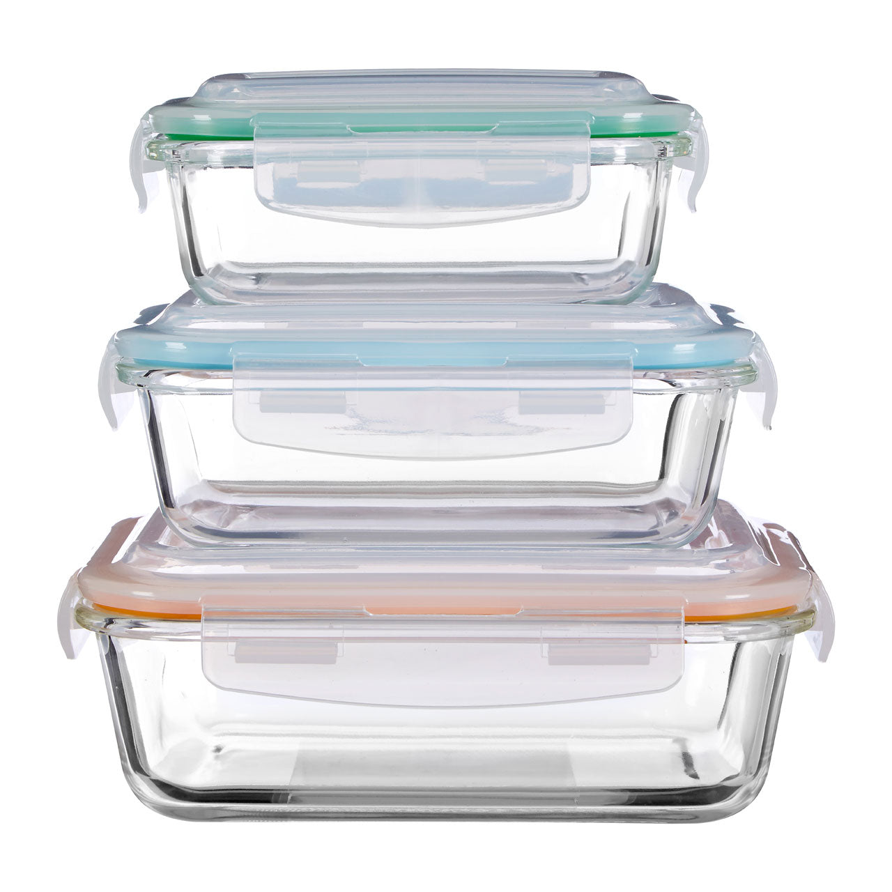 3pc Set Freska Borosilicate Glass Lunch Boxes