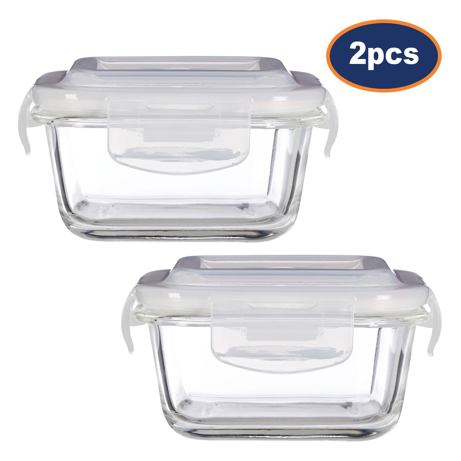 2pcs 320ml Freska Container Borosilicate Glass