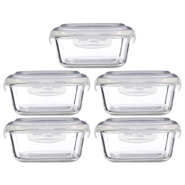 Set of 5 Freska 800ml Glass Food Container