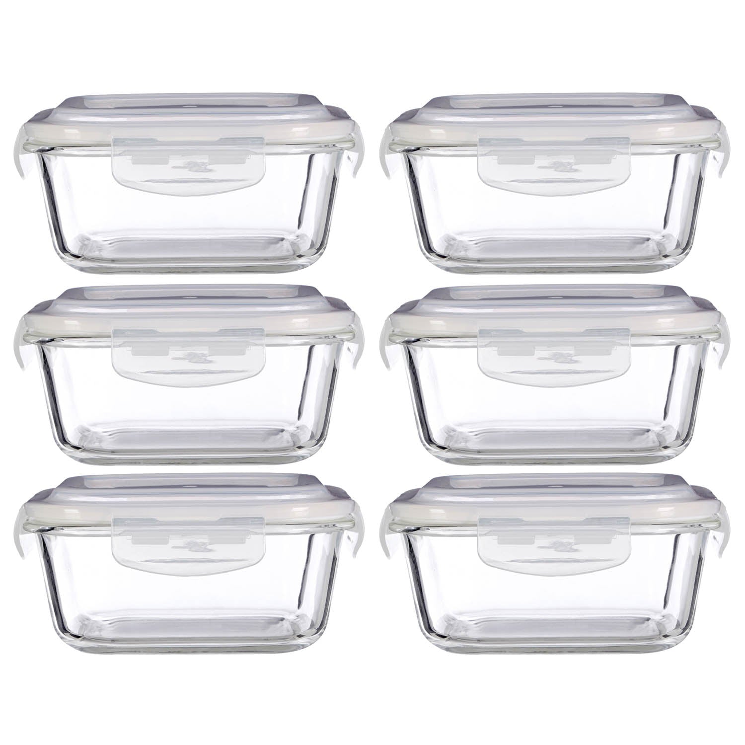 Set of 6 Freska 800ml Glass Food Container