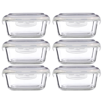 Set of 6 Freska 800ml Glass Food Container