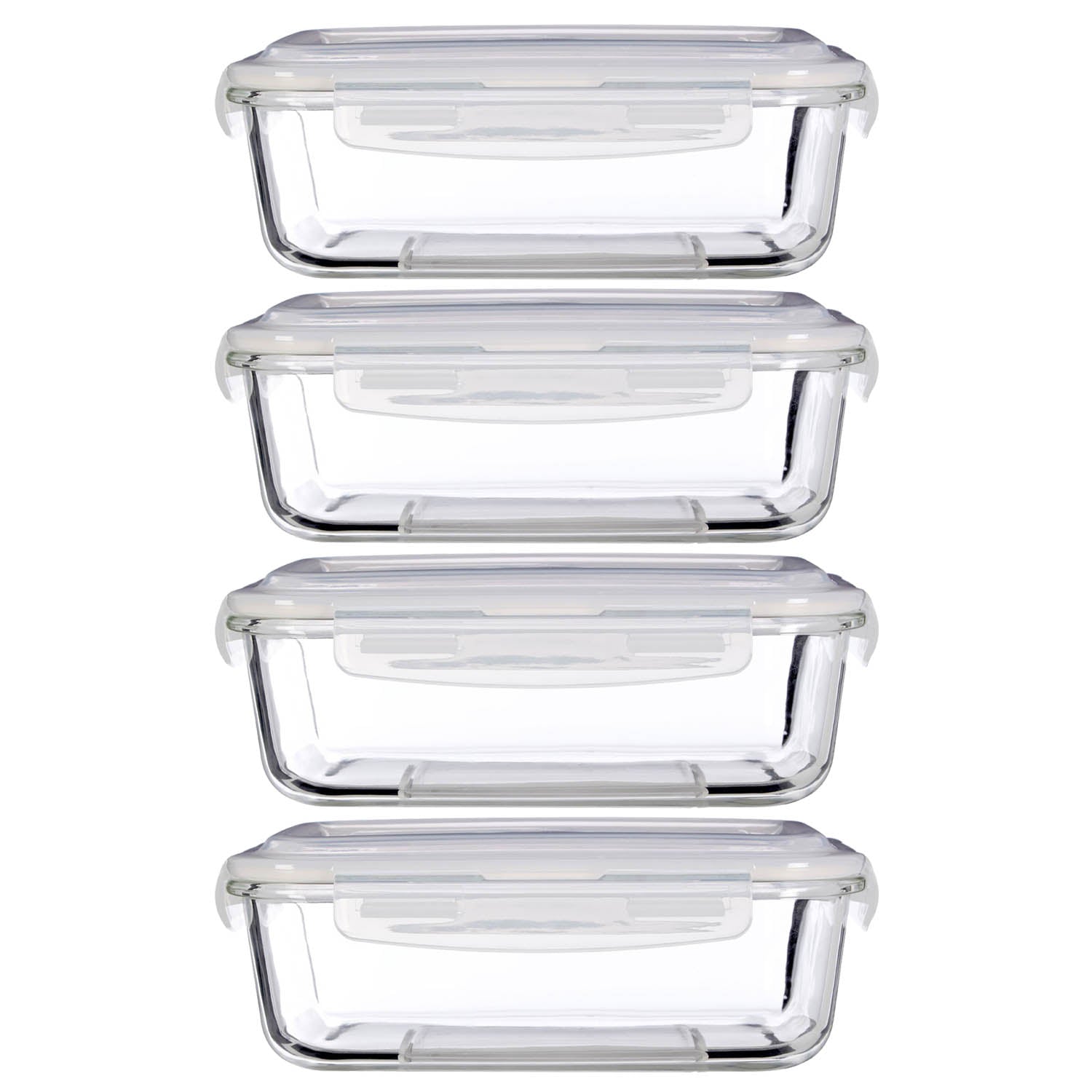 Freska 4pc 1520ml Borosilicate Glass Lunch Box