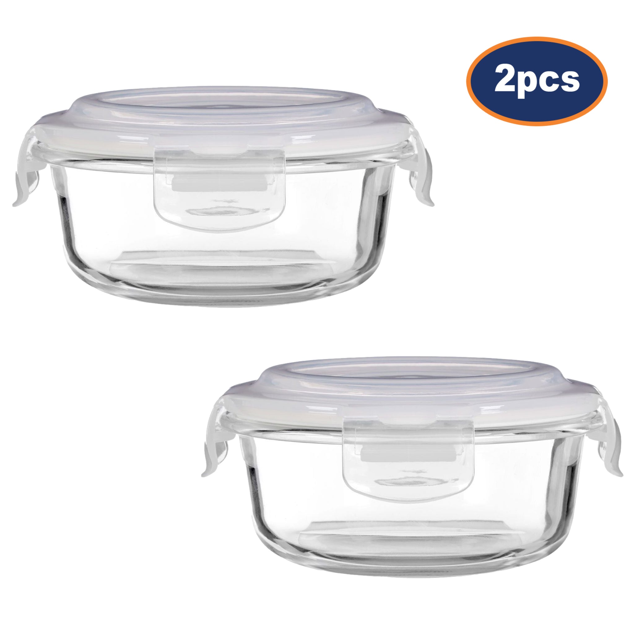 2pc 400ml Freska Glass Food Container Set