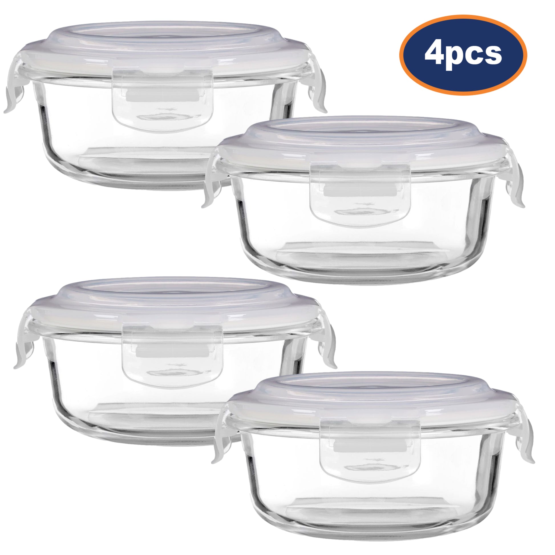 4pc 400ml Freska Glass Food Container Set