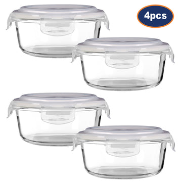 4pc 620ml Freska Glass Food Container Set