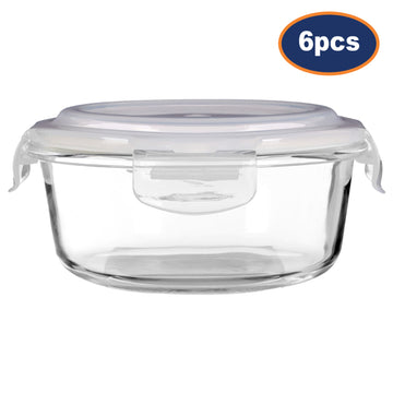 6pc 620ml Freska Glass Food Container Set