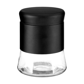 800ml Black Stainless Steel Glass Storage Jar