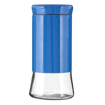 1.5 Litre Blue Stainless Steel Glass Storage Jar