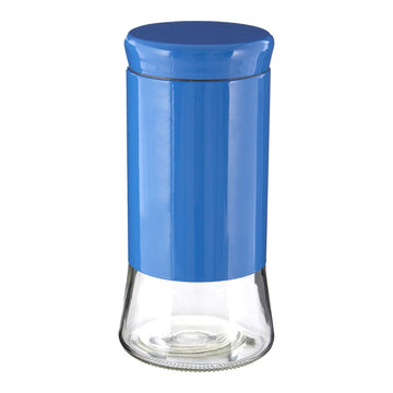 1.5 Litre Blue Stainless Steel Glass Storage Jar