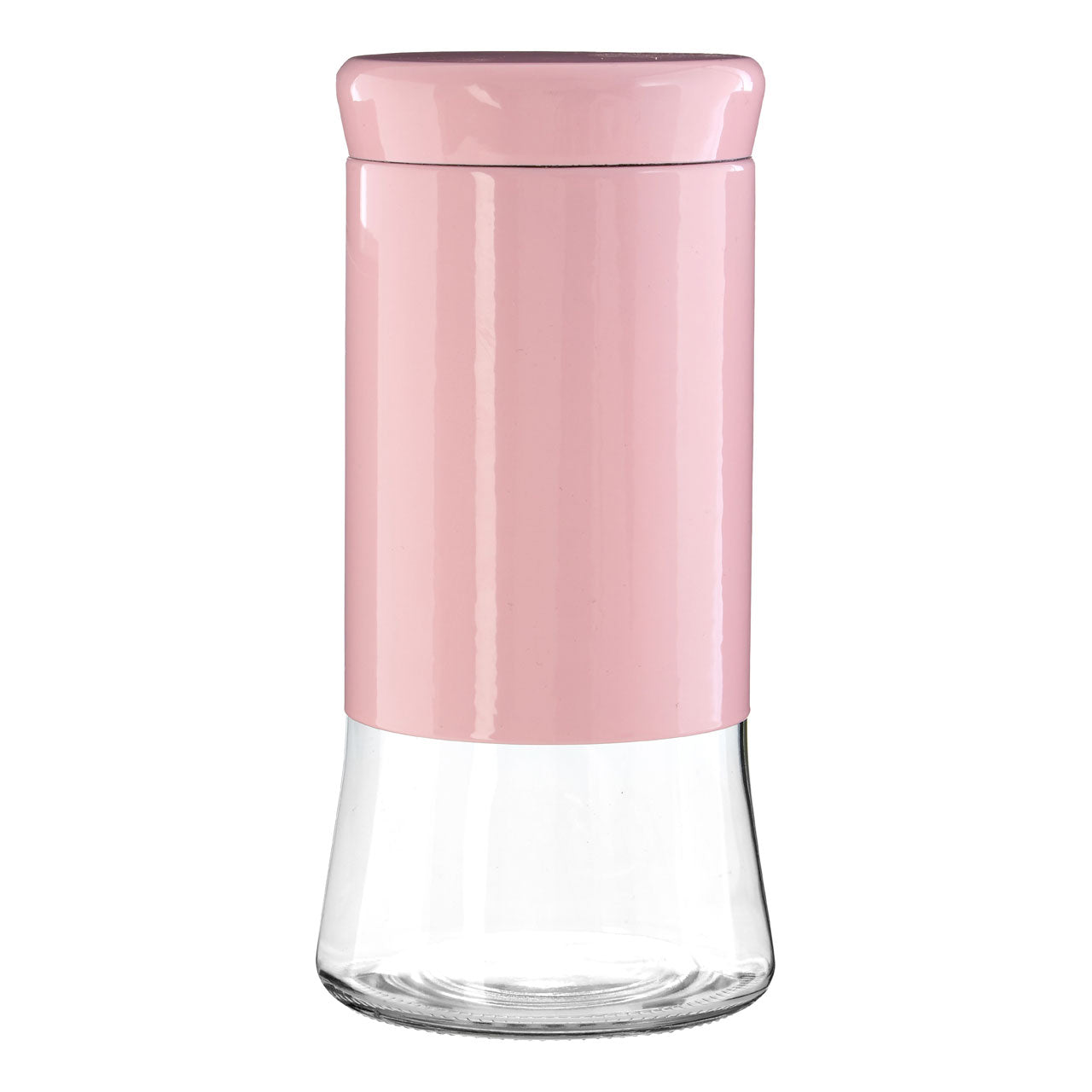 1.5 Litre Pink Stainless Steel Glass Storage Jar