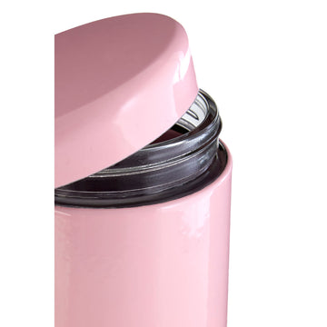 1.5 Litre Pink Stainless Steel Glass Storage Jar