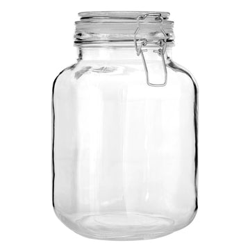 2 Pcs 2L Clear Glass Storage Preserving Jar