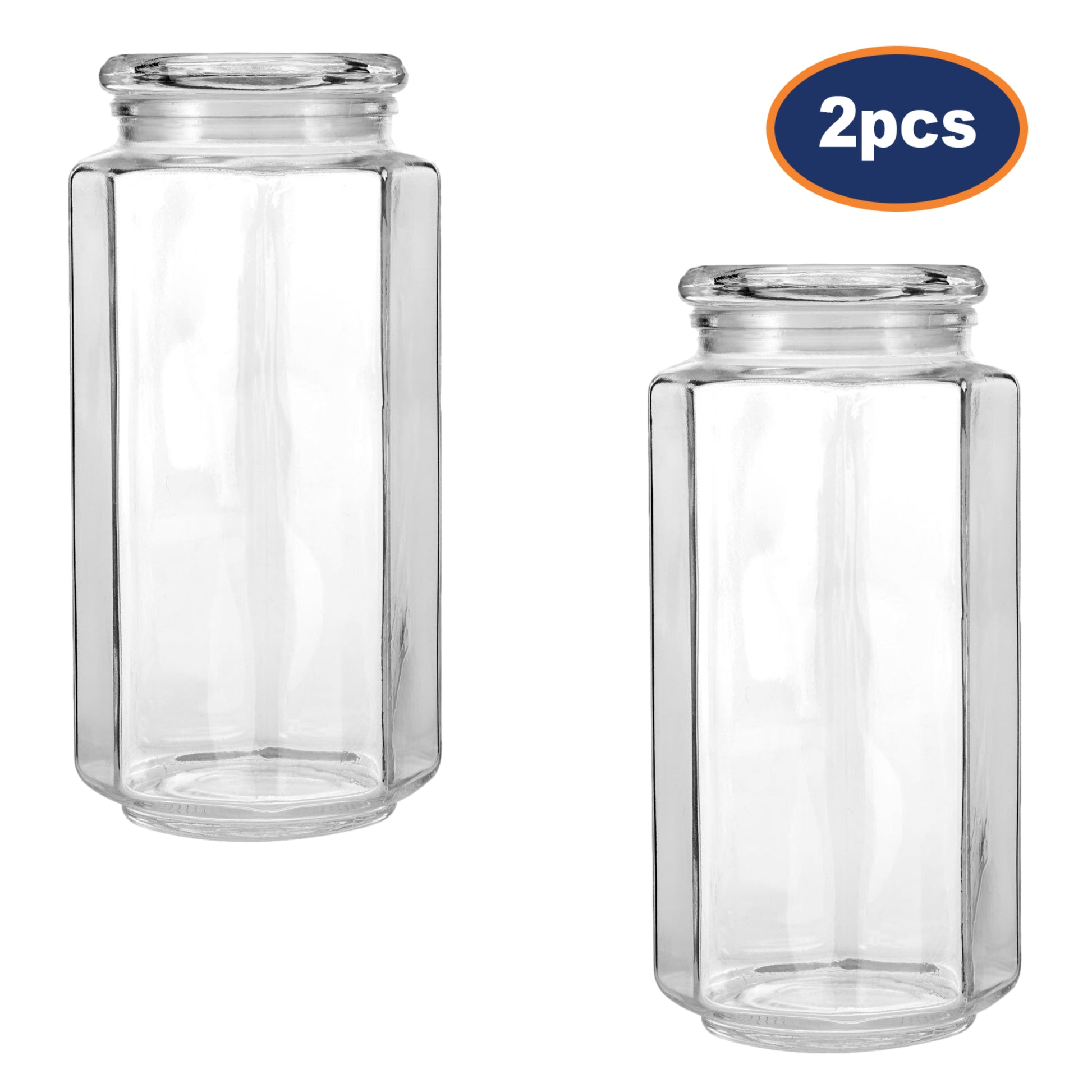 2pc 1300ml Airtight Pasta Storage Jar Set