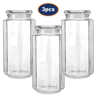 3pc 1300ml Airtight Pasta Storage Jar Set