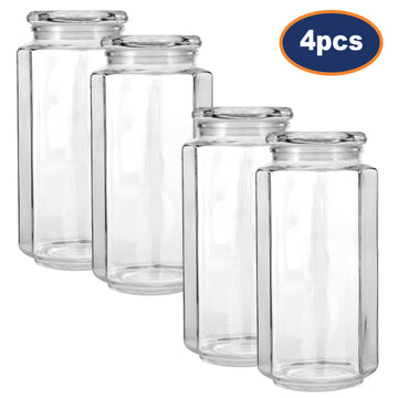 4pc 1300ml Airtight Pasta Storage Jar Set