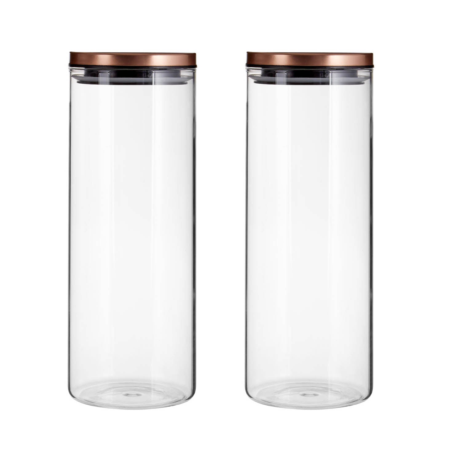 Set Of 2 Freska 1.6ml Round Clear Glass Jars