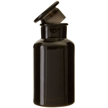 6pcs 500ml Black Embossed Apothecary Jar