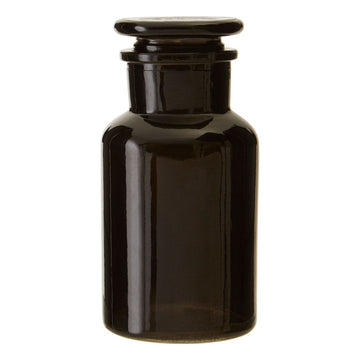 Apothecary Glass Bottle Jar 250ml Black
