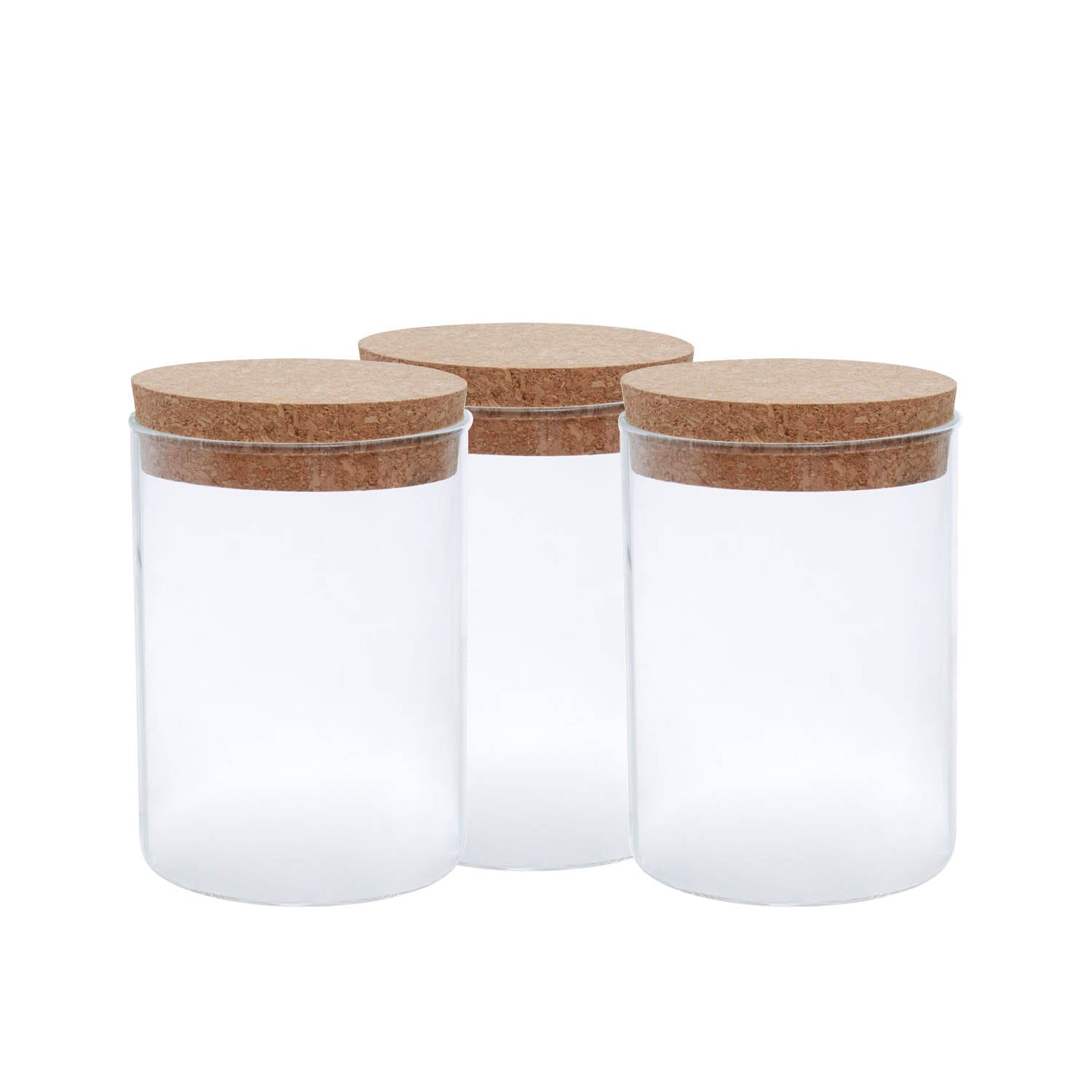 Tromso 3pc 700ml Glass Cylinder Jar