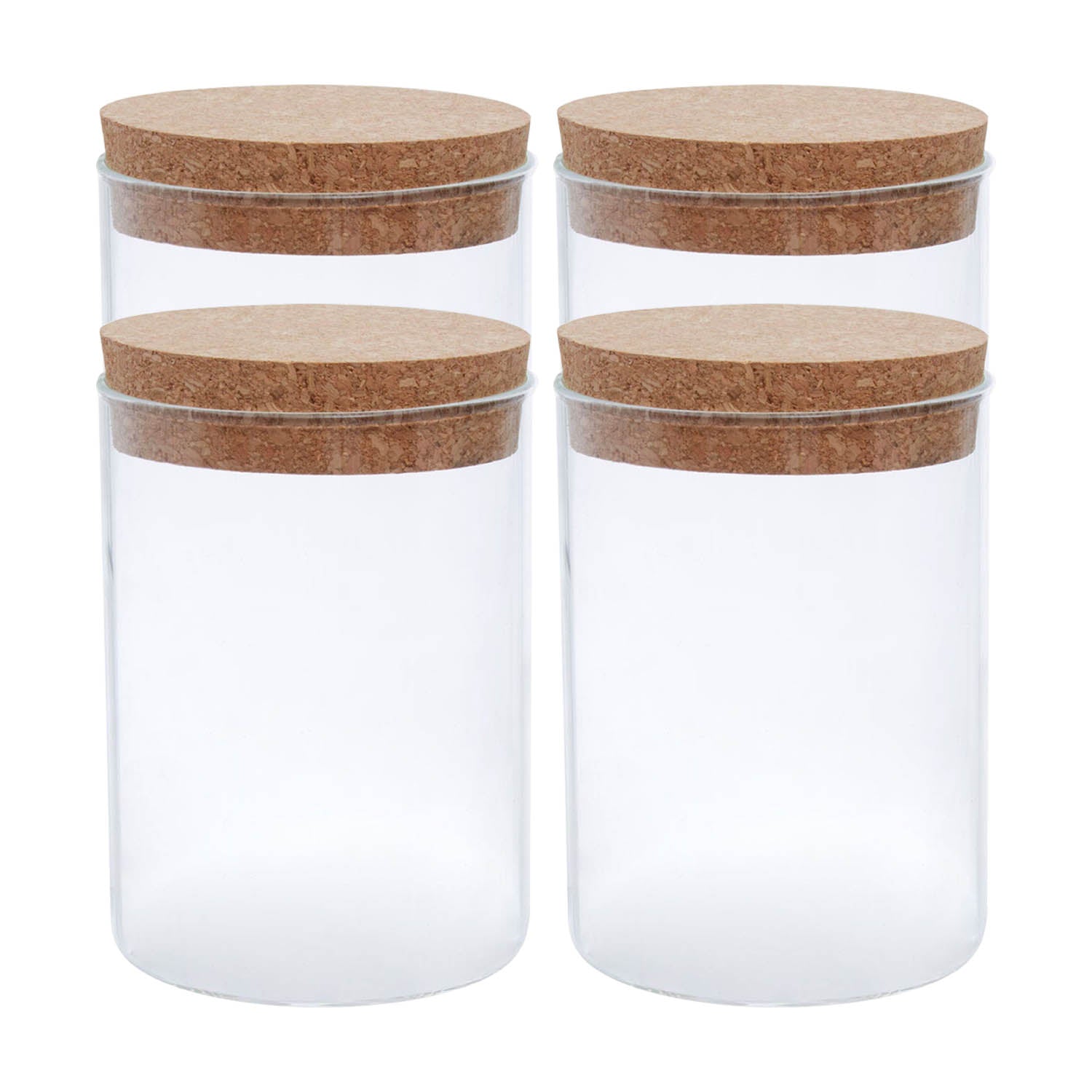 Tromso 4pc 700ml Glass Cylinder Jar