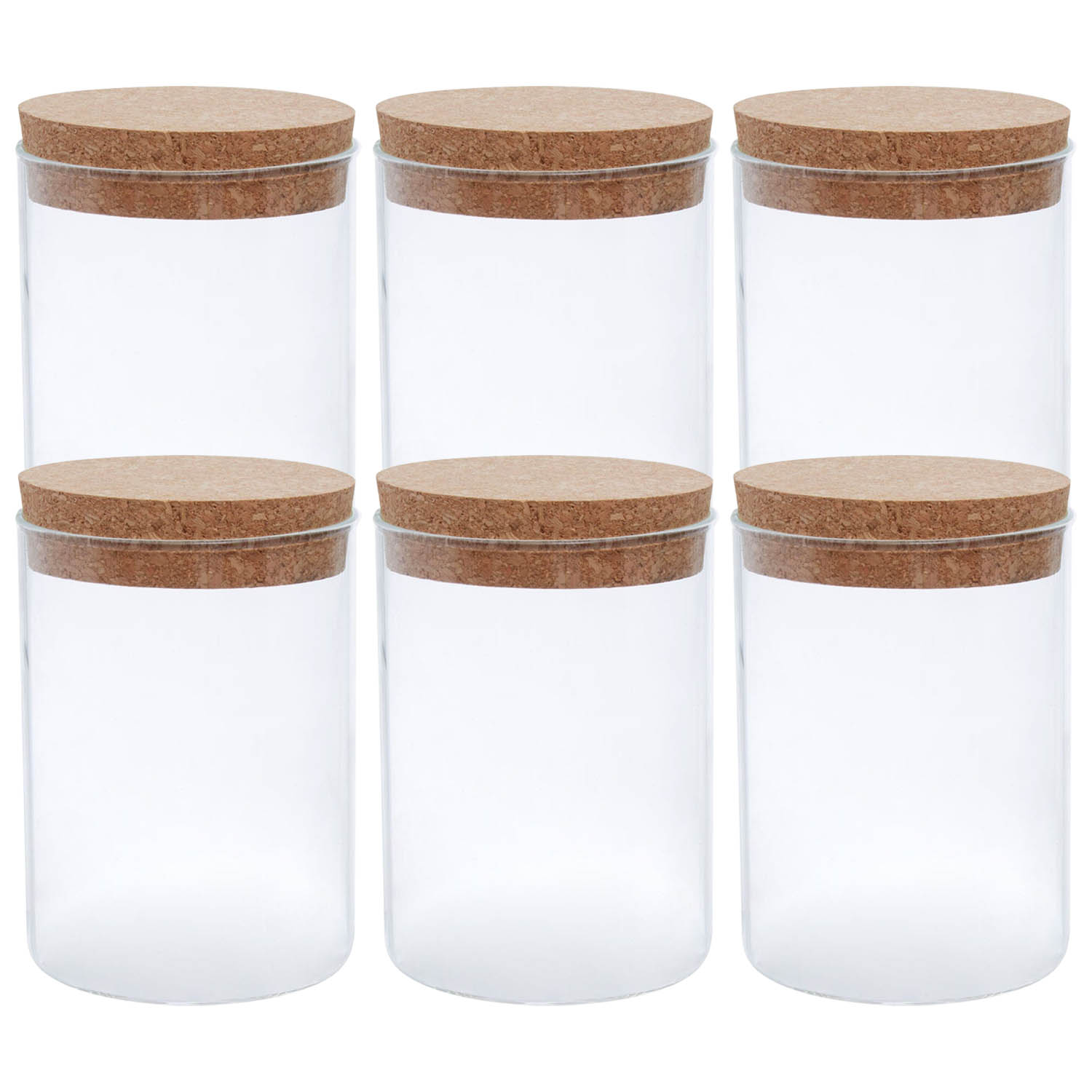 6pc 700ml  Tromso Glass Storage Jar Set