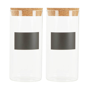 2pc 1300ml Tromso  Glass Storage Jar Set