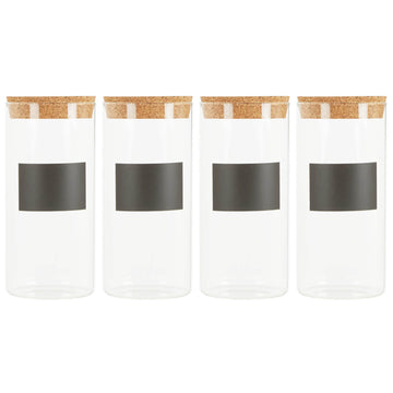 4pc 1300ml Tromso  Glass Storage Jar Set