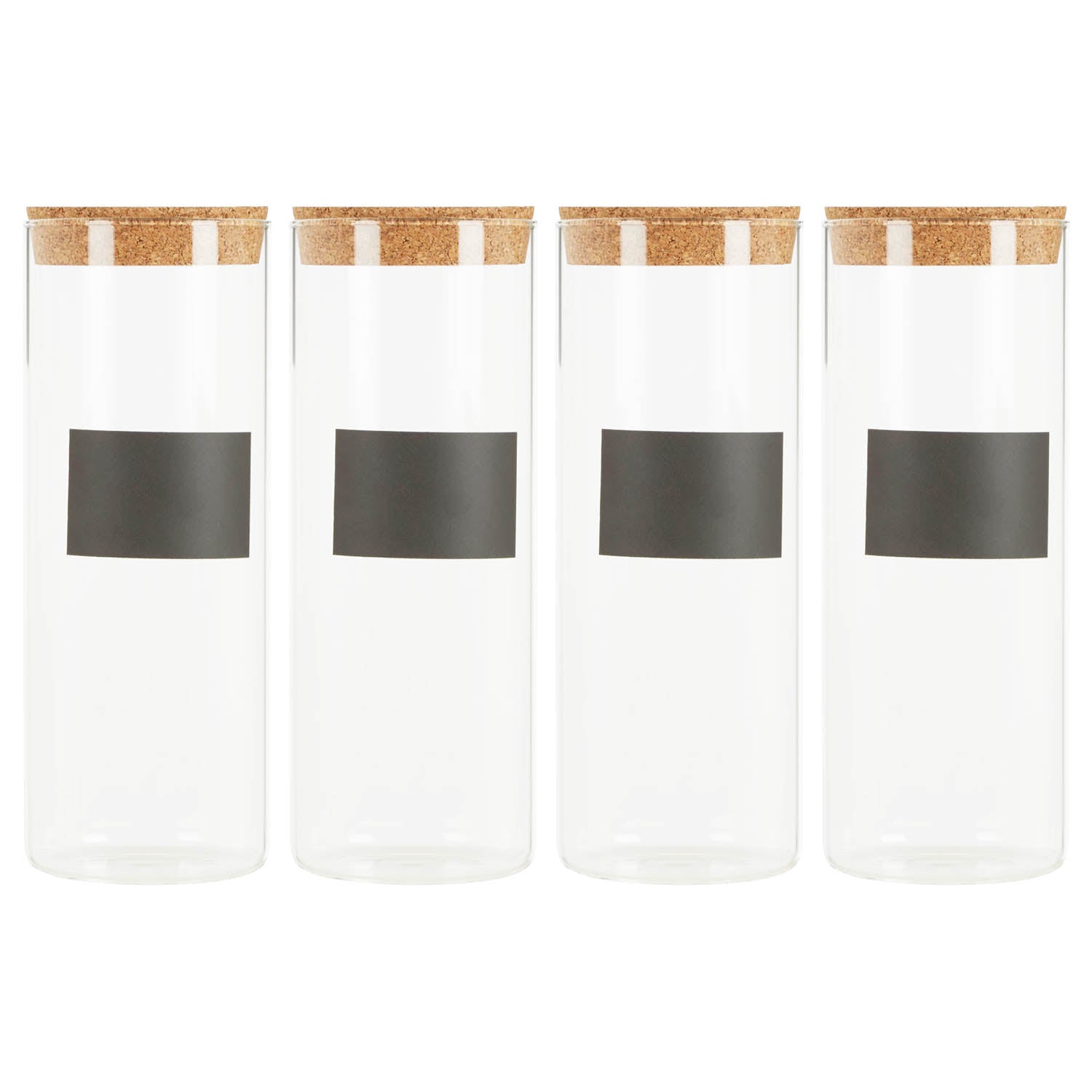 4pc 1600ml Tromso  Glass Storage Jar Set