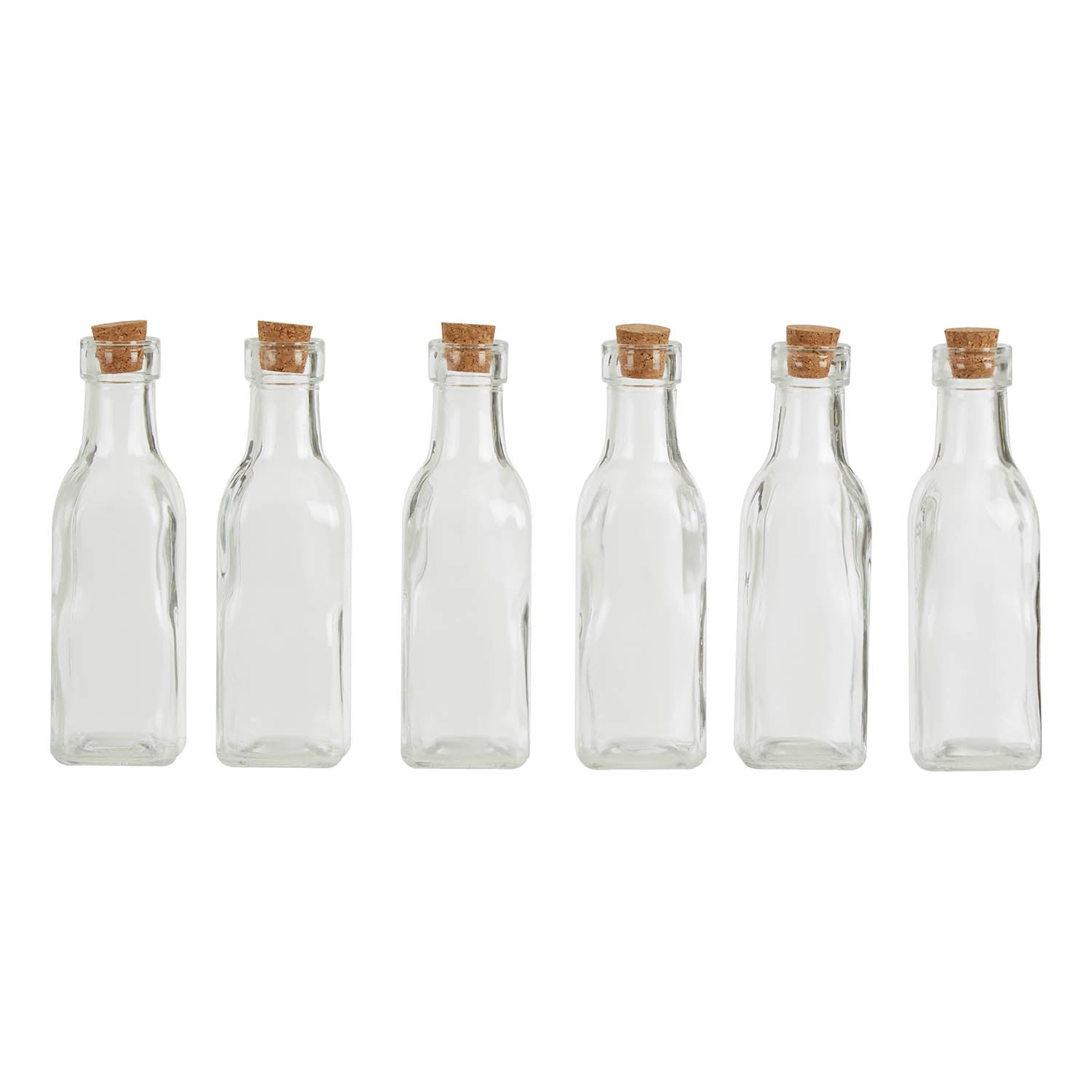 6x Tromso 170ml Tall Glass Bottles Cork Lid