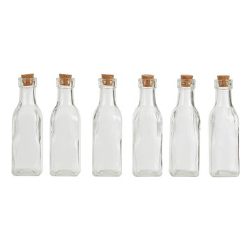 6x Tromso 170ml Tall Glass Bottles Cork Lid