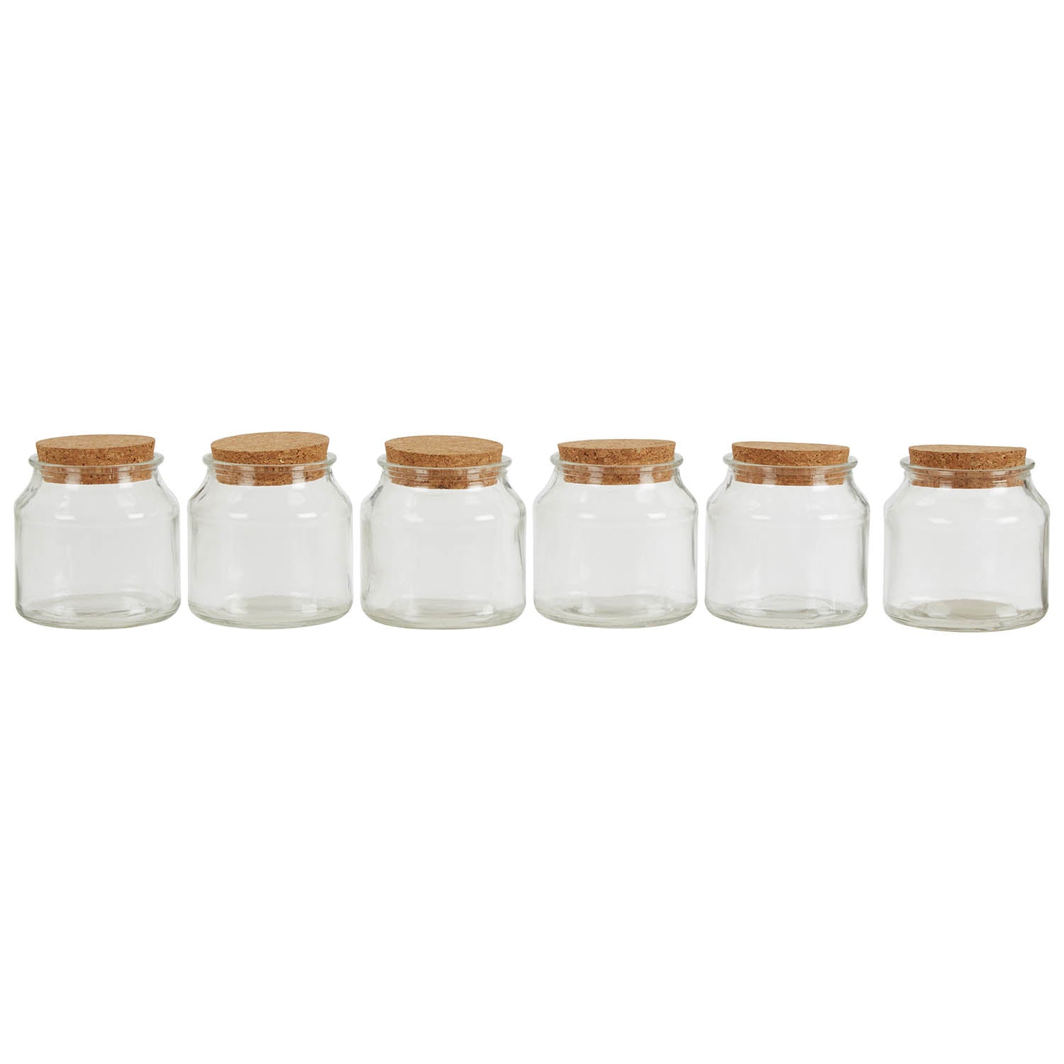 6pcs Tromso 120ml Round Glass Jars Cork Lid