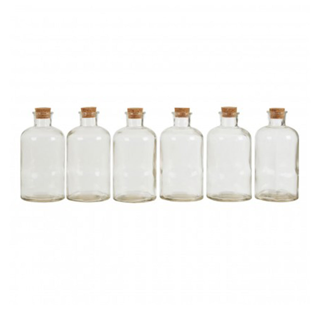 Tromso 6Pcs Round Clear Glass Jars