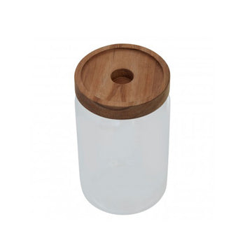 Pack of 2 Freska Clear Glass Kitchen Food Storage Canisters