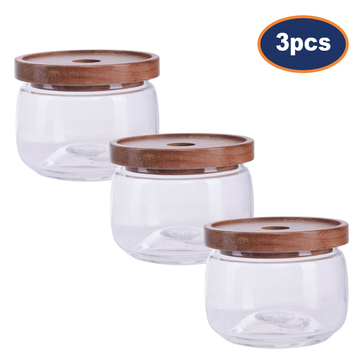 3pcs Tromso Glass Storage Jar 560ml Container