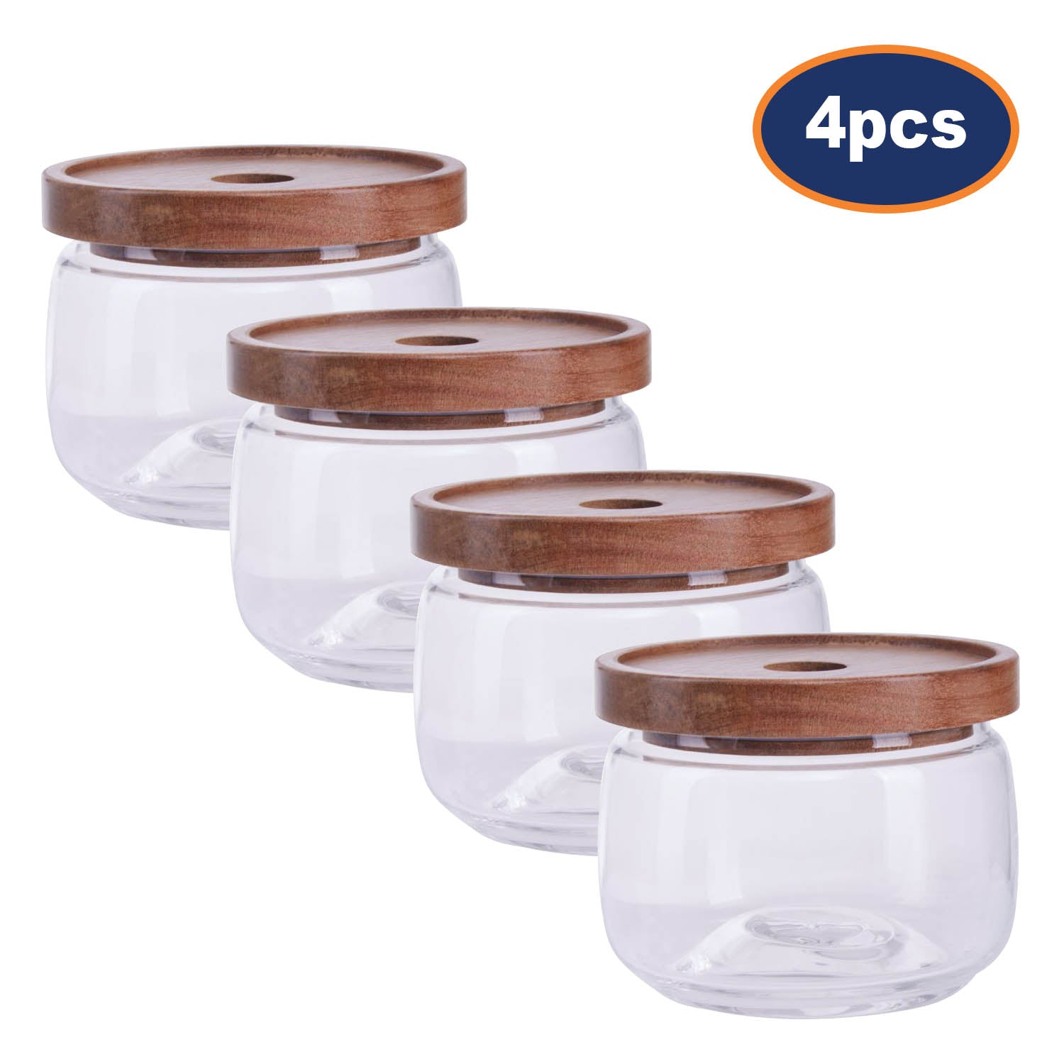 4pcs Tromso Glass Storage Jar 560ml Container