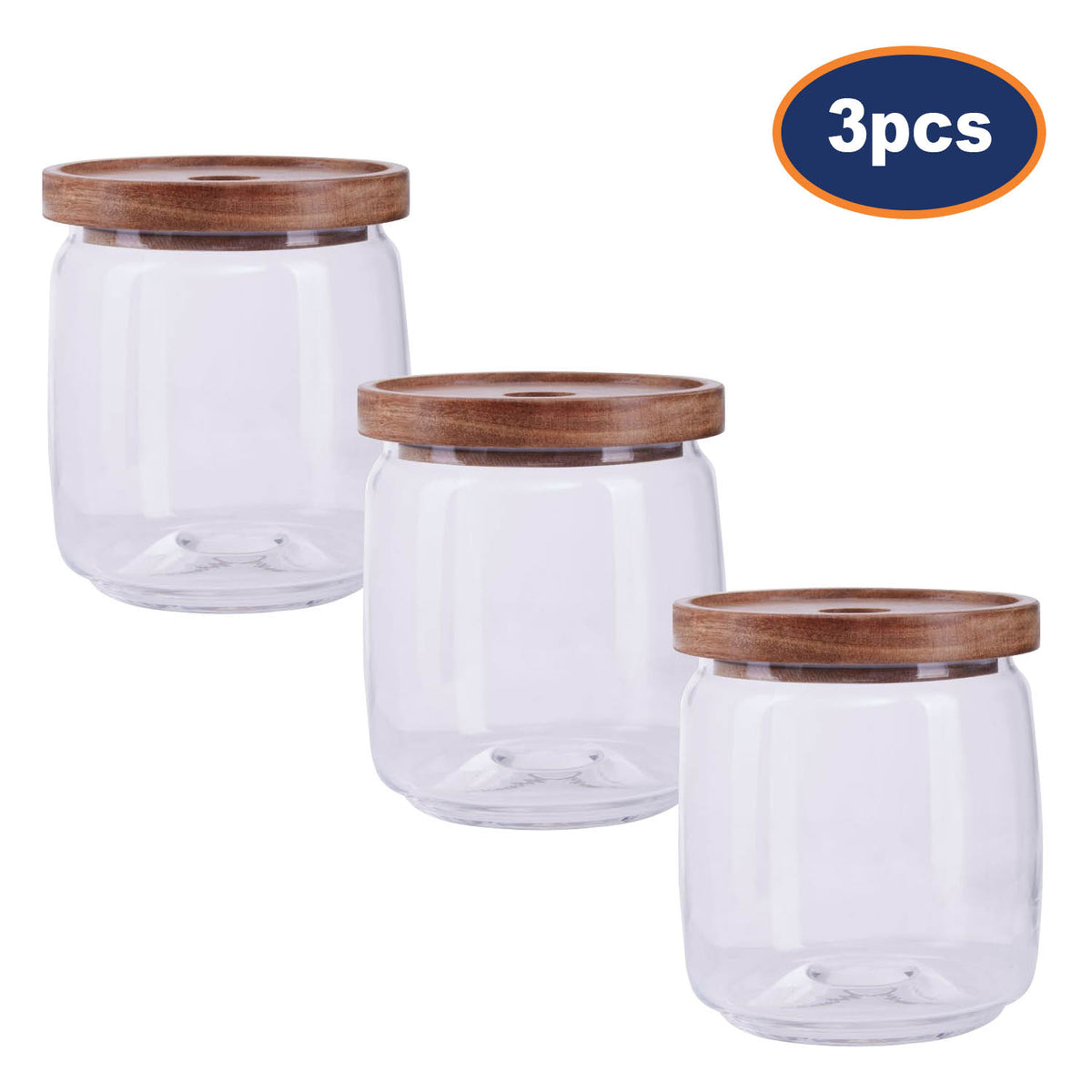 3pcs Tromso Glass Storage Jar 860ml Container