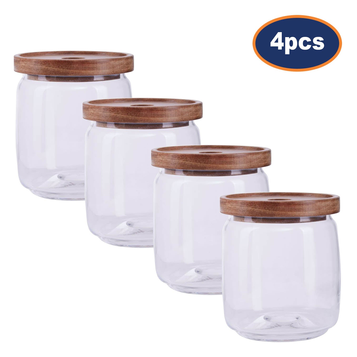 4pcs Tromso Glass Storage Jar 860ml Container