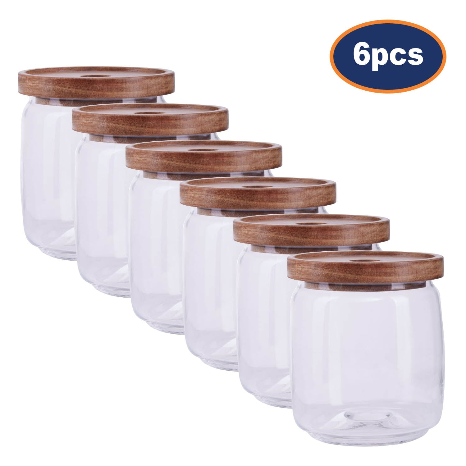 6pcs Tromso Glass Storage Jar 860ml Container